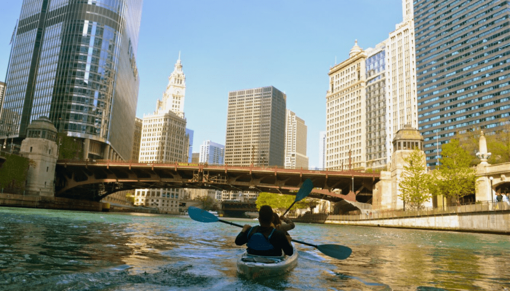 Kayak on the Chicago River