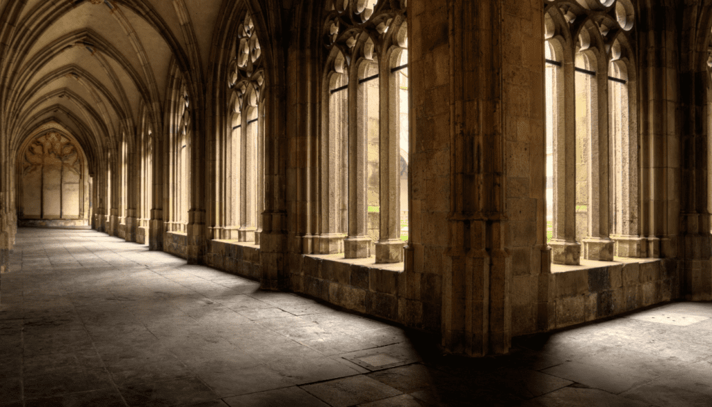 The Cloisters of the Ancient Spanish Monastery